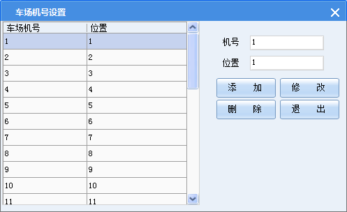 车场机号设置